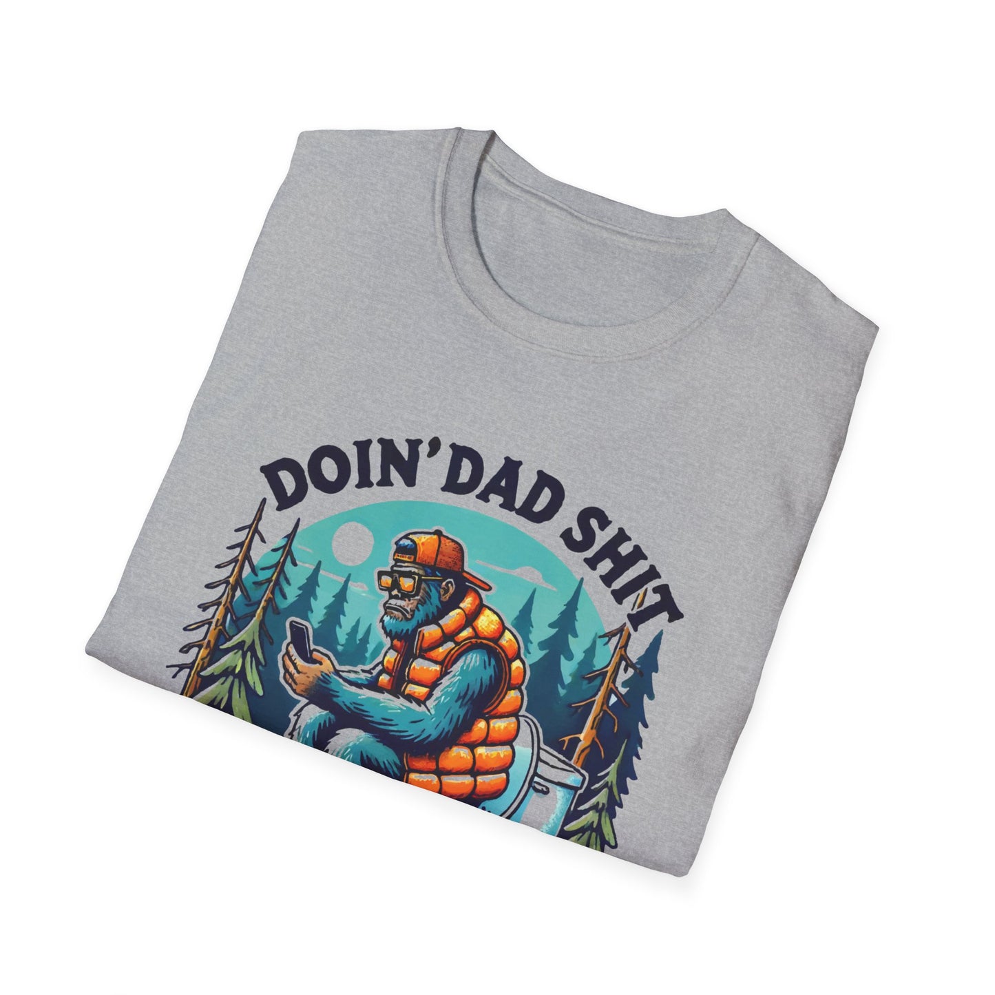 Doin' Dad Shit Camping T‑Shirt — Funny Outdoorsman Fishing Toilet Humor Tee