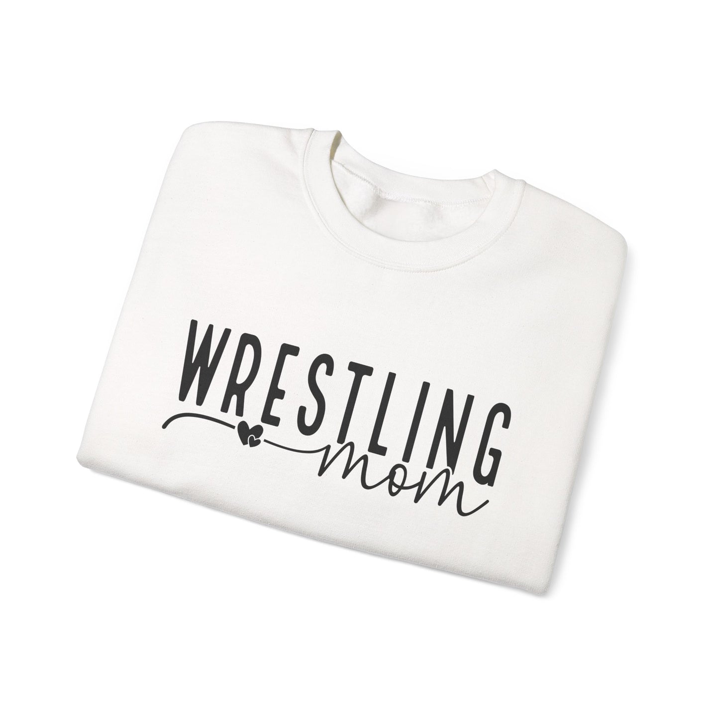 Wrestling Mom Crewneck Sweatshirt – Supportive Mom Graphic Pullover