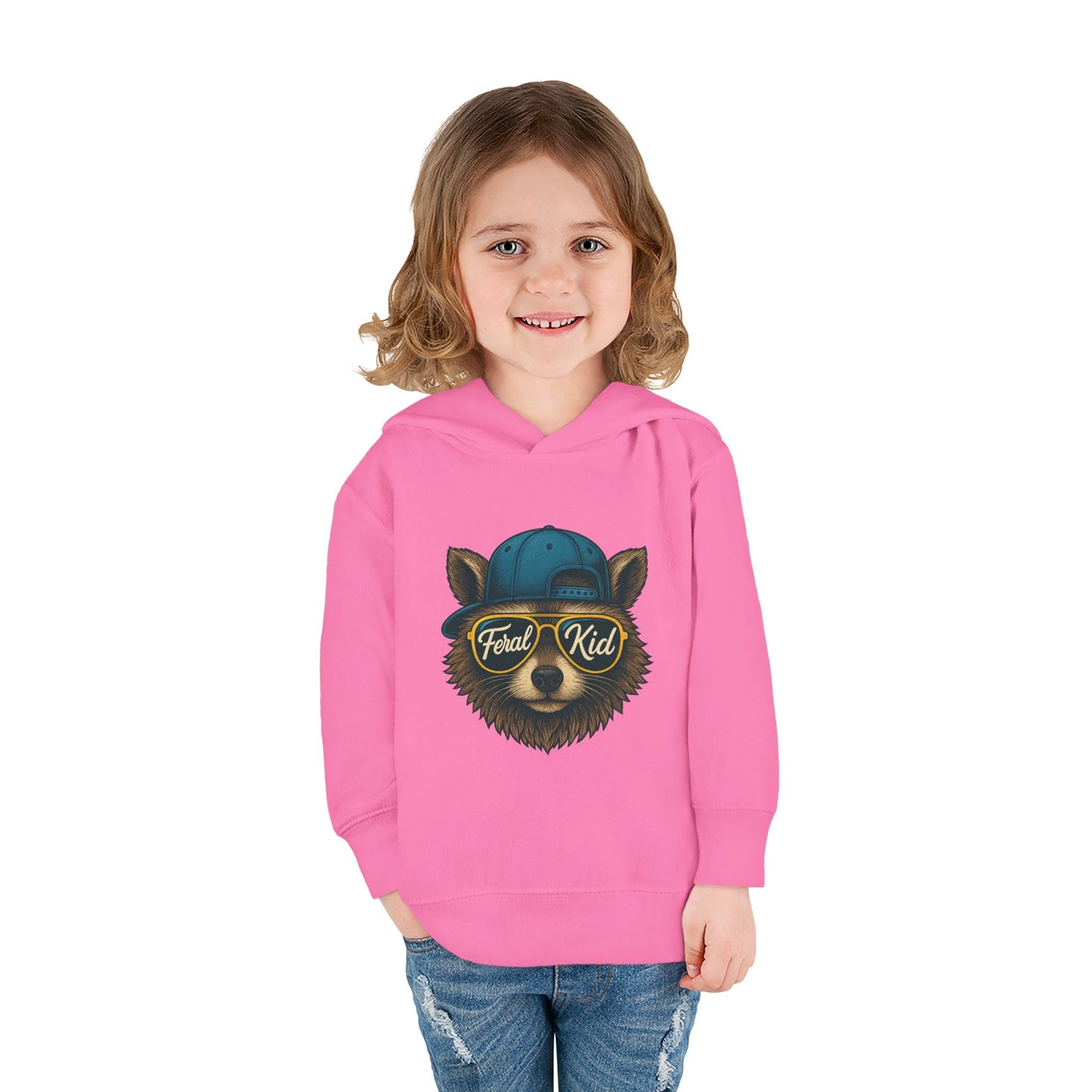 Toddler Hoodie — 'Forest Kid' Raccoon Graphic Kids Pullover