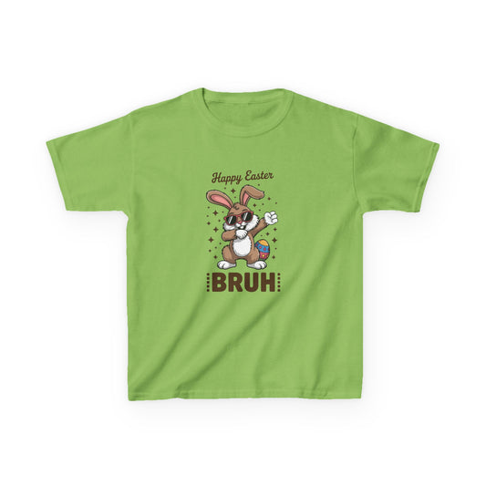 Kids Tee - 'Happy Easter BRUH' Funny Bunny Easter Egg Shirt
