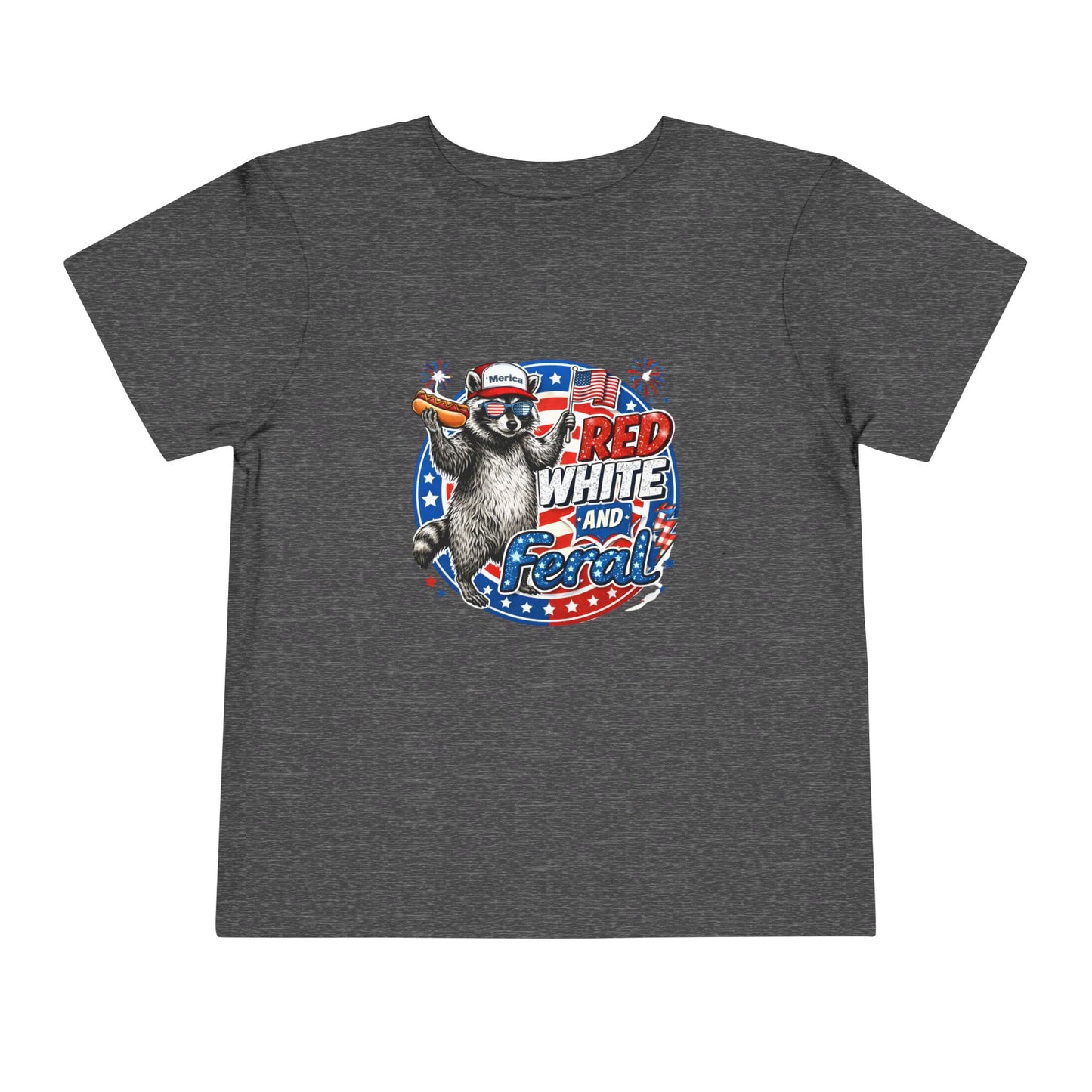 Toddler Tee — "Red White and Ferret" Patriotic Ferret Kids Shirt