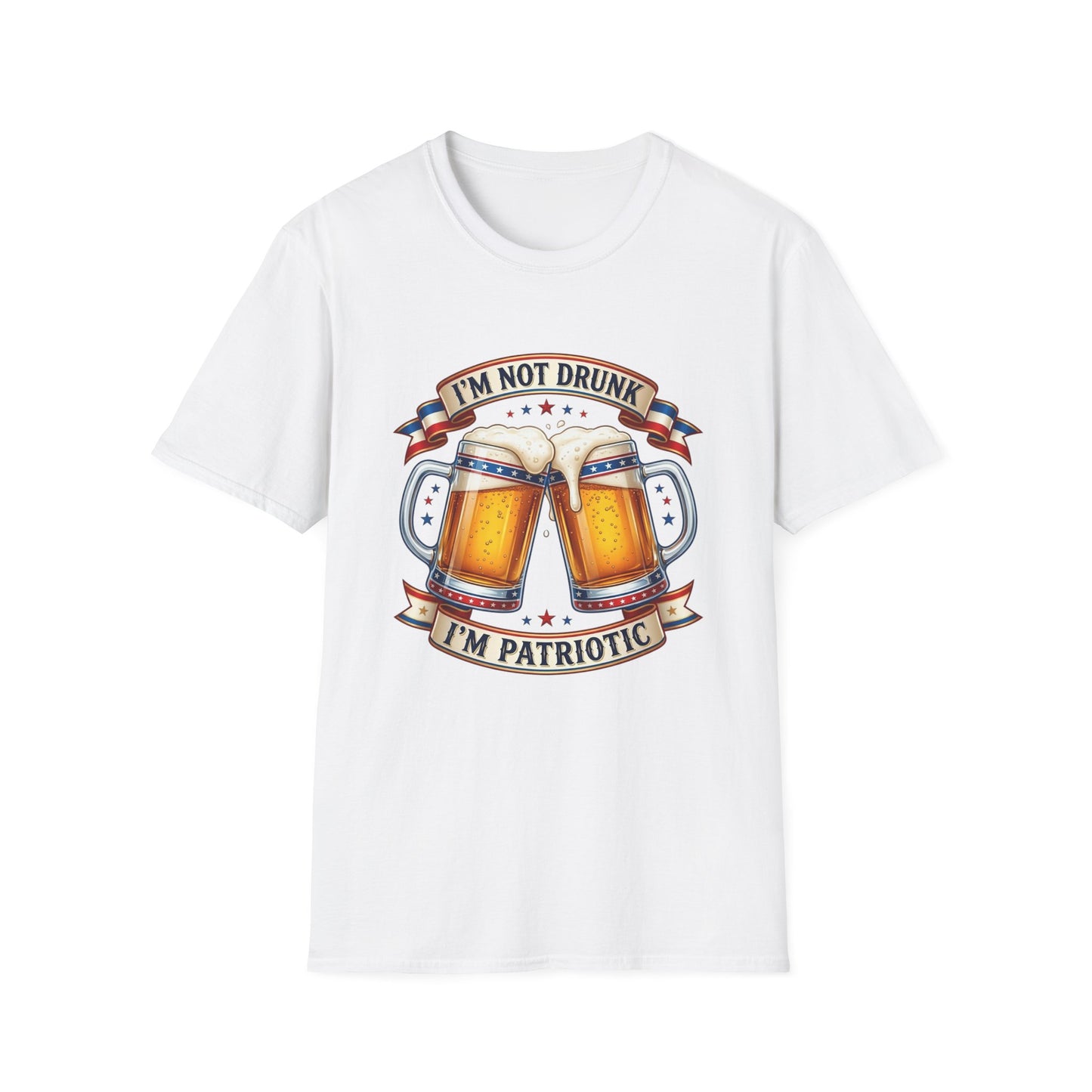 Patriotic Beer T‑Shirt – “I’m Not Drunk, I’m Patriotic” Graphic Tee
