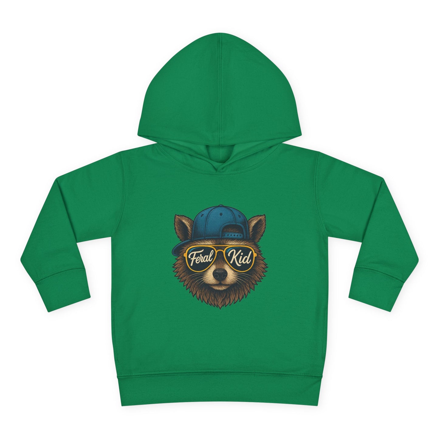 Toddler Hoodie — 'Forest Kid' Raccoon Graphic Kids Pullover