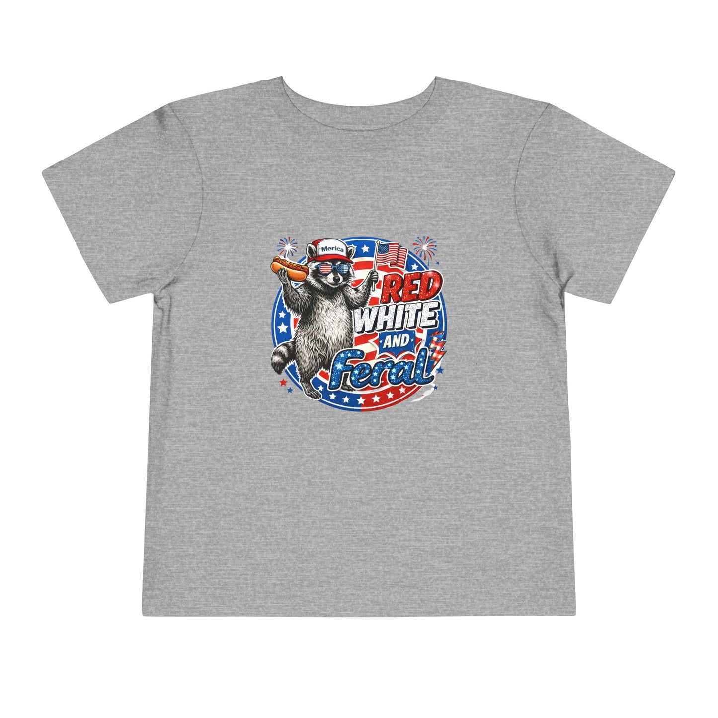 Toddler Tee — "Red White and Ferret" Patriotic Ferret Kids Shirt