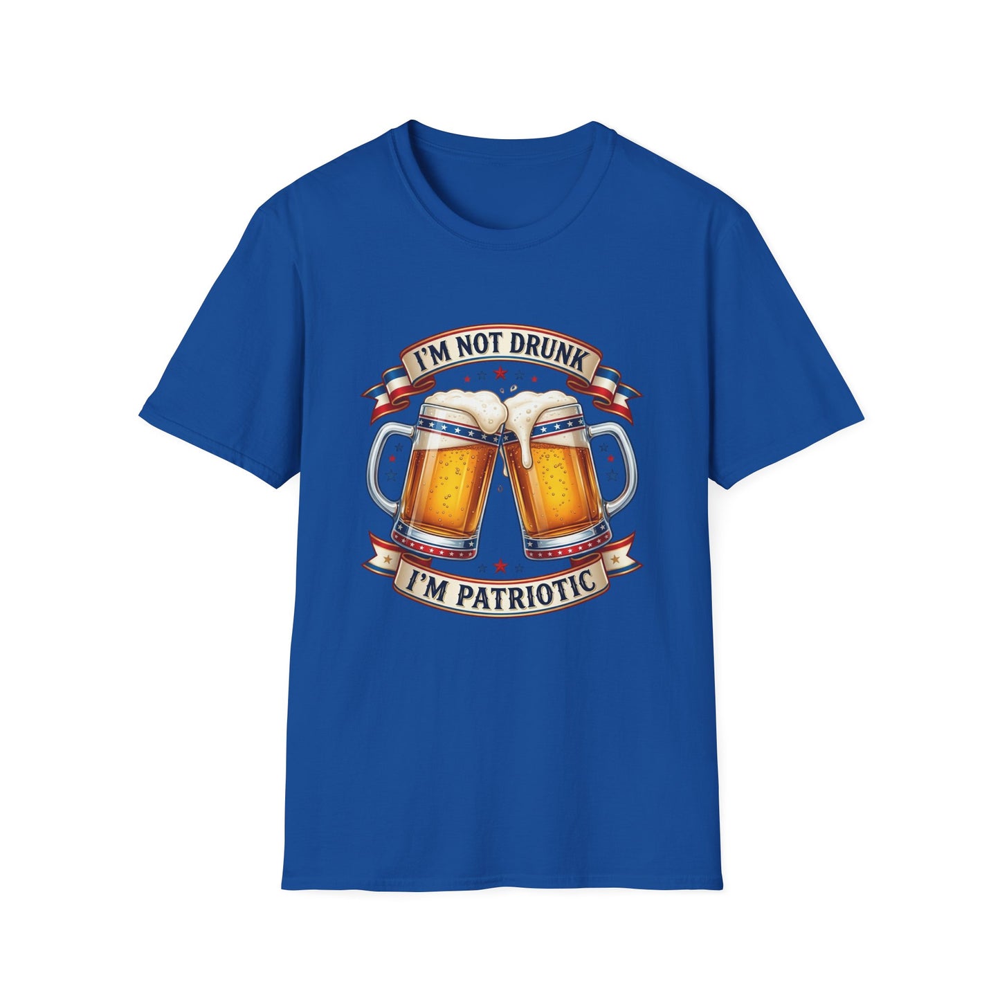 Patriotic Beer T‑Shirt – “I’m Not Drunk, I’m Patriotic” Graphic Tee