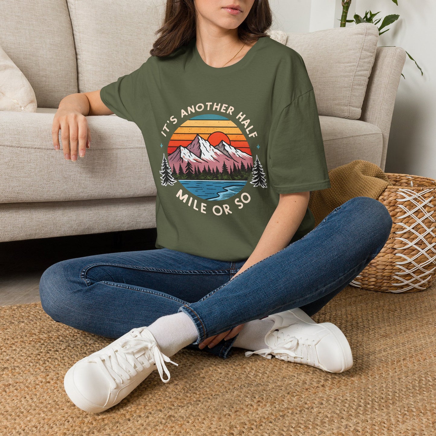 Vintage Mountain T-Shirt — "It's Another Half Mile or So" Outdoor Tee
